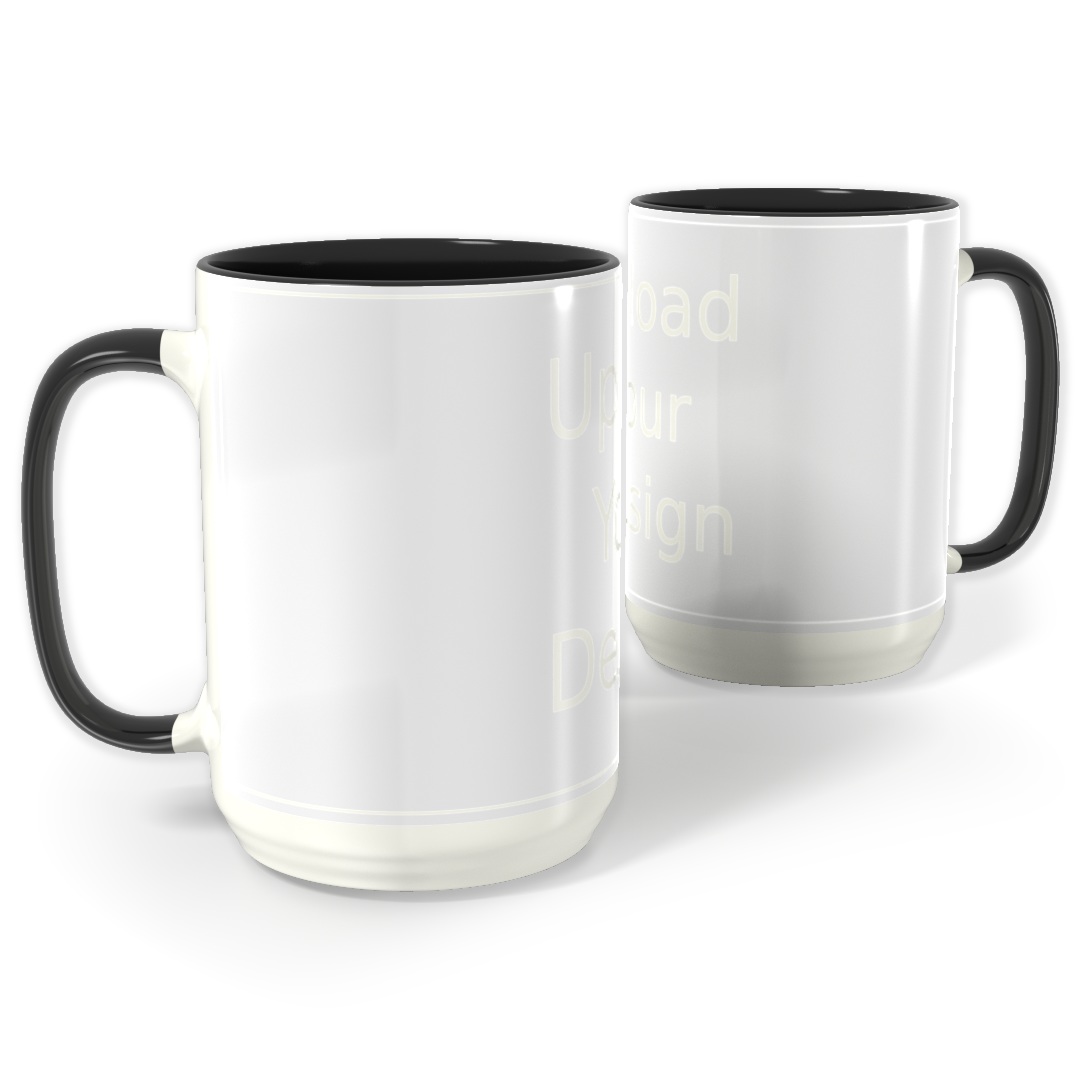 15oz Coffee Mug || Black Handle (choose your design)