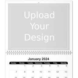 8x11, 12 Month Photo Calendar with Upload Your Design design