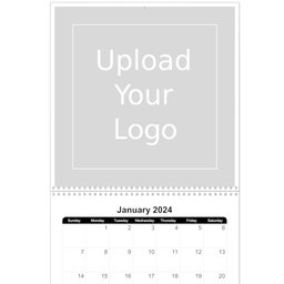 12x12, 12 Month Photo Calendar with Upload Your Logo design