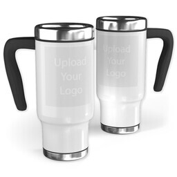 14oz Stainless Steel Travel Photo Mug with Upload Your Logo design