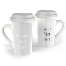 Thumbnail for Premium Grande Photo Mug with Lid, 16oz with Upload Your Logo design 2
