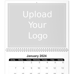 Same Day 8x11, 12 Month Photo Calendar with Upload Your Logo design