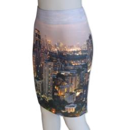 Thumbnail for Photo Pencil Skirt - Suede (Women M) with Full Photo design 1