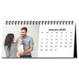 Same Day 8"x4" Desk Calendar (Flexible Start Date) with Full Photo design