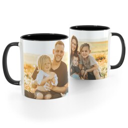 Black Handle Photo Mug, 11oz with Full Photo design