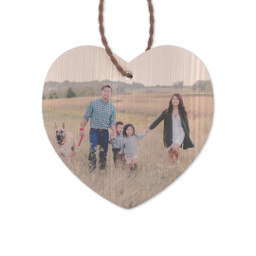 Bamboo Ornament - Heart with Full Photo design
