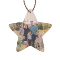 Thumbnail for Bamboo Ornament - Star with Full Photo design 1