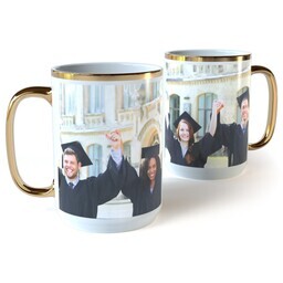 Gold Photo Mug, 15oz with Full Photo design