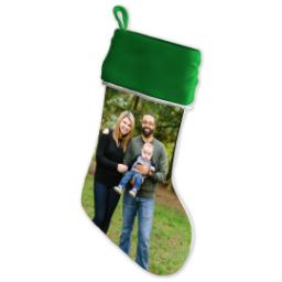 Thumbnail for Christmas Stocking - Green with Full Photo design 3