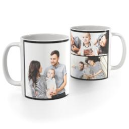 Thumbnail for White Collage Photo Mug, 11oz with Custom Color Collage design 1