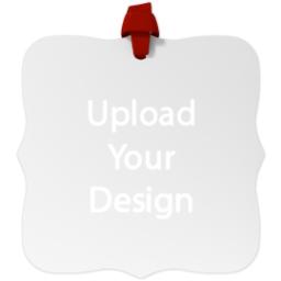 Thumbnail for Personalized Metal Ornament - Fancy Bracket with Upload Your Design design 1