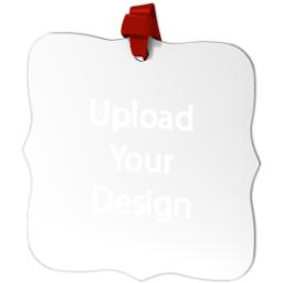 Thumbnail for Personalized Metal Ornament - Fancy Bracket with Upload Your Design design 2