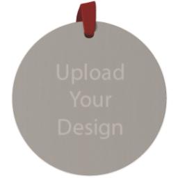 Thumbnail for Wood Photo Ornament - Round with Upload Your Design design 1