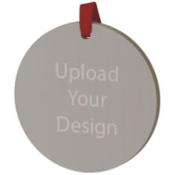 Thumbnail for Wood Photo Ornament - Round with Upload Your Design design 2