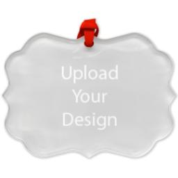 Thumbnail for Scalloped Acrylic Ornament with Upload Your Design design 1