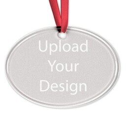 Acrylic Oval Ornament with Upload Your Design design