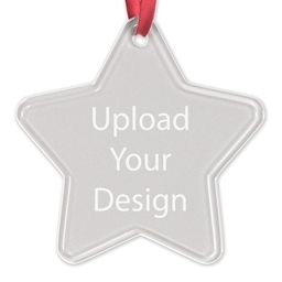 Acrylic Star Ornament with Upload Your Design design