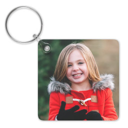 Double-Sided Square Key Chain with Full Photo design