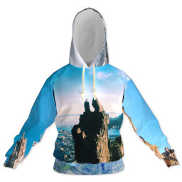 Thumbnail for Mens Pull Over Hoodie (Large) with Full Photo design 1