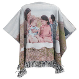 Woven Poncho - 50x60 with Full Photo design