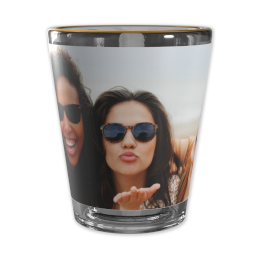 Shot Glass With Gold Rim with Full Photo design