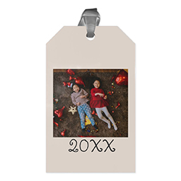 Year Tag Wood Ornament