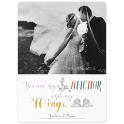 3x4 Photo Magnet with Anchor and Wings design