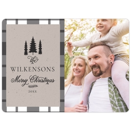 3x4 Photo Magnet with Cabin Christmas design