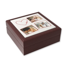 Photo Keepsake Boxes with Kisses And Hugs design