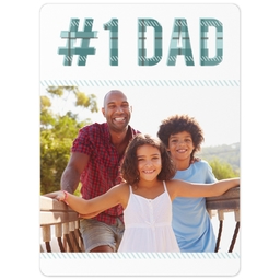 3x4 Photo Magnet with Plaid Dad design