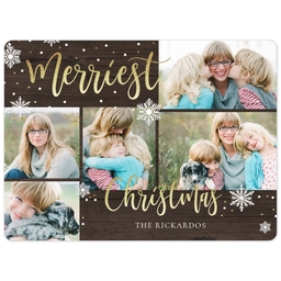 3x4 Photo Magnet with Rustic Christmas design