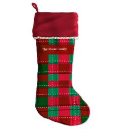 Thumbnail for Holiday Stocking with Christmas Plaid design 1
