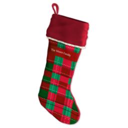 Thumbnail for Holiday Stocking with Christmas Plaid design 3