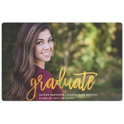 4x6 Photo Magnet with Curly Graduate design