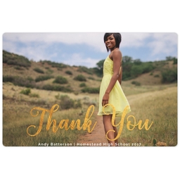 4x6 Photo Magnet with Curly Thank You design