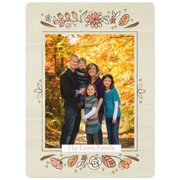 3x4 Photo Magnet with Delicate Blooms design