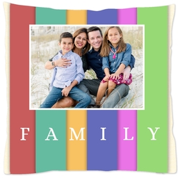 16x16 Throw Pillow with Family Ribbon design
