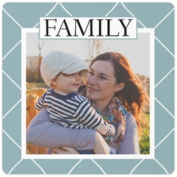 3x3 Photo Magnet with Family Teal design