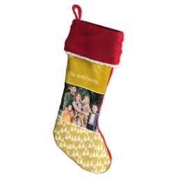 Thumbnail for Holiday Stocking with Golden Pines design 3