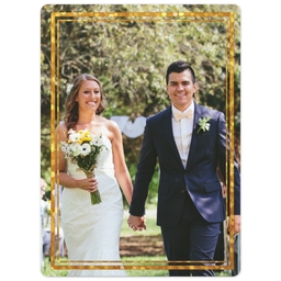 3x4 Photo Magnet with Gold Frame design