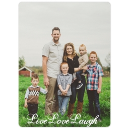 3x4 Photo Magnet with Live Love Laugh design