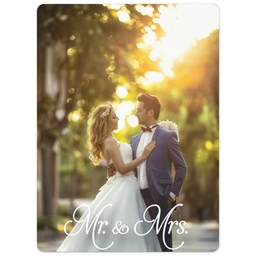 3x4 Photo Magnet with Mr & Mrs design