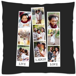 16x16 Throw Pillow with Photobooth Collage design