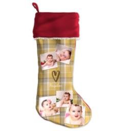 Thumbnail for Holiday Stocking with Plaid Heart design 1