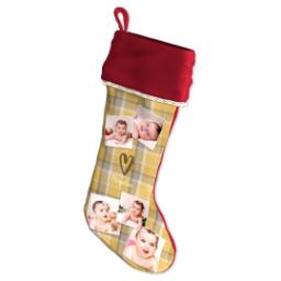 Thumbnail for Holiday Stocking with Plaid Heart design 3