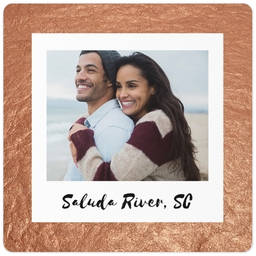 3x3 Photo Magnet with Rose Gold Frame design