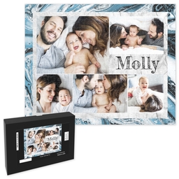 16x20 Premium Photo Puzzle With Gift Box (520-piece) with Blue Marble design