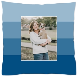16x16 Throw Pillow with Blue Ombre design