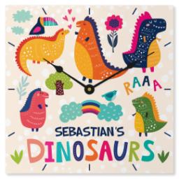 Thumbnail for Personalized Wall Clocks with Dinosaurs design 1