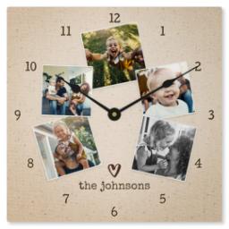 Thumbnail for Metal Photo Wall Clock with Drawn Heart design 1